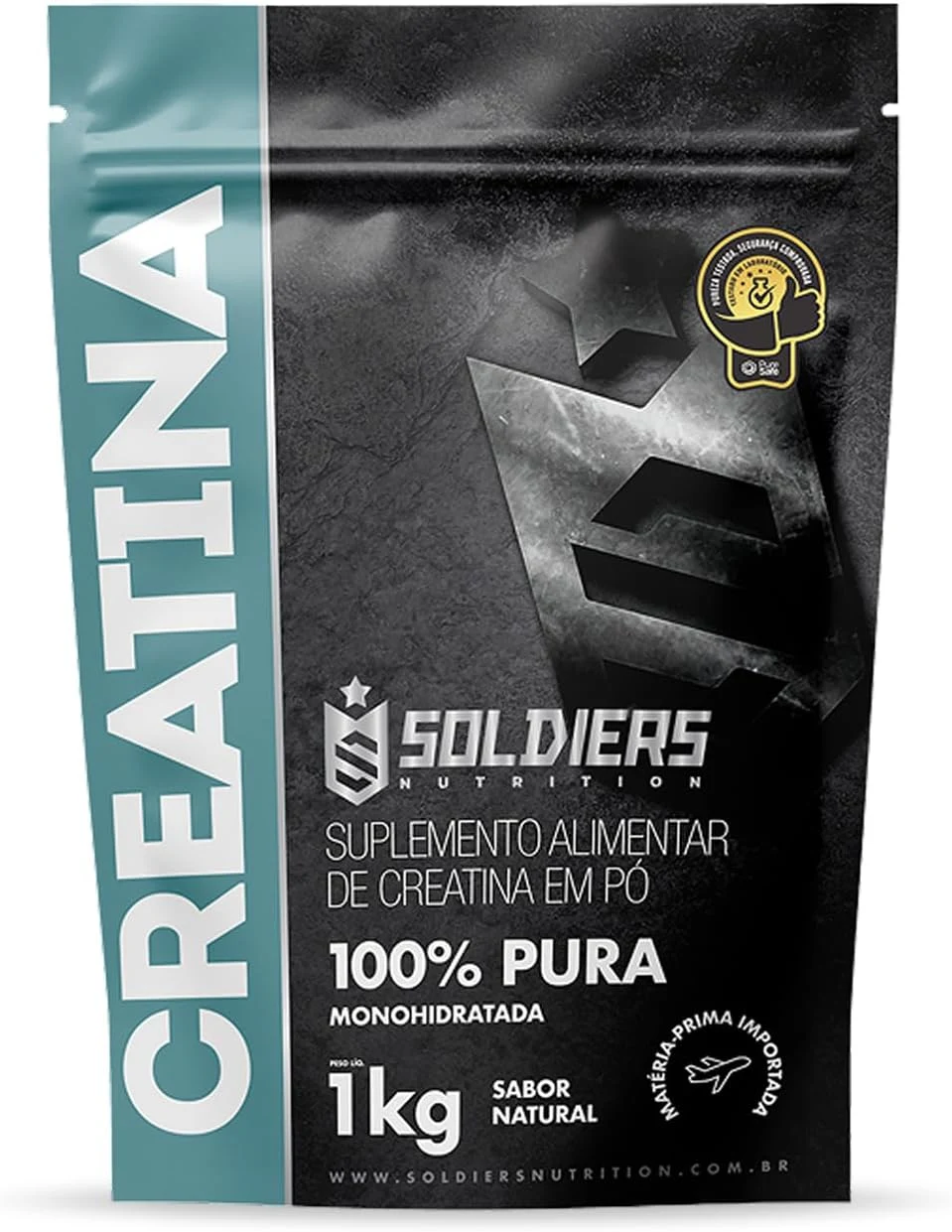 Creatina Monohidratada 1Kg 100% Pura Importada Soldiers Nutrition