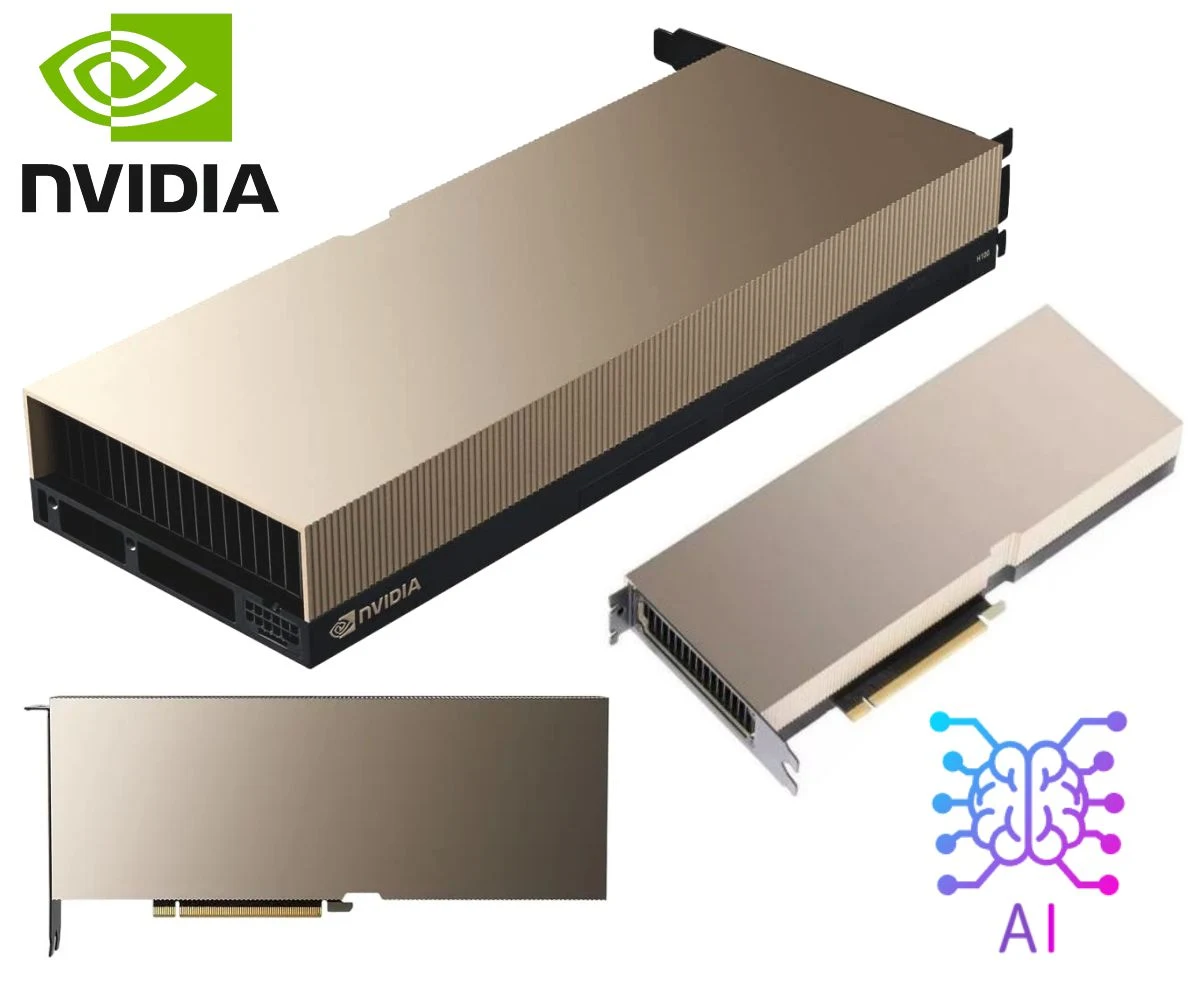 Placa De Vídeo Nvidia H100 Tesla 80 GB Treinamento De Modelos de IA