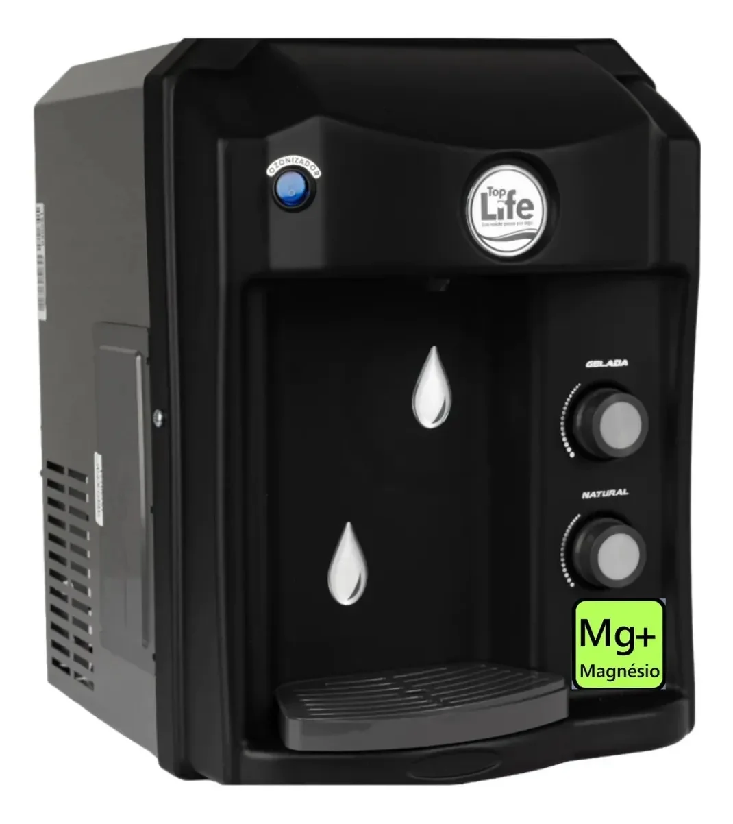 Purificador de Água Gelada e Natural Top Life He Oxi Mg+ com Ozônio e Magnésio Alcalina Ionizada