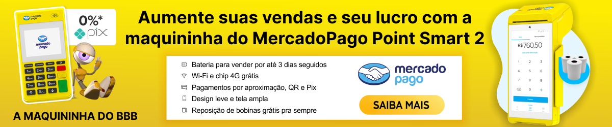 Maquininha de Cartão Mercado Pago Point Smart 2